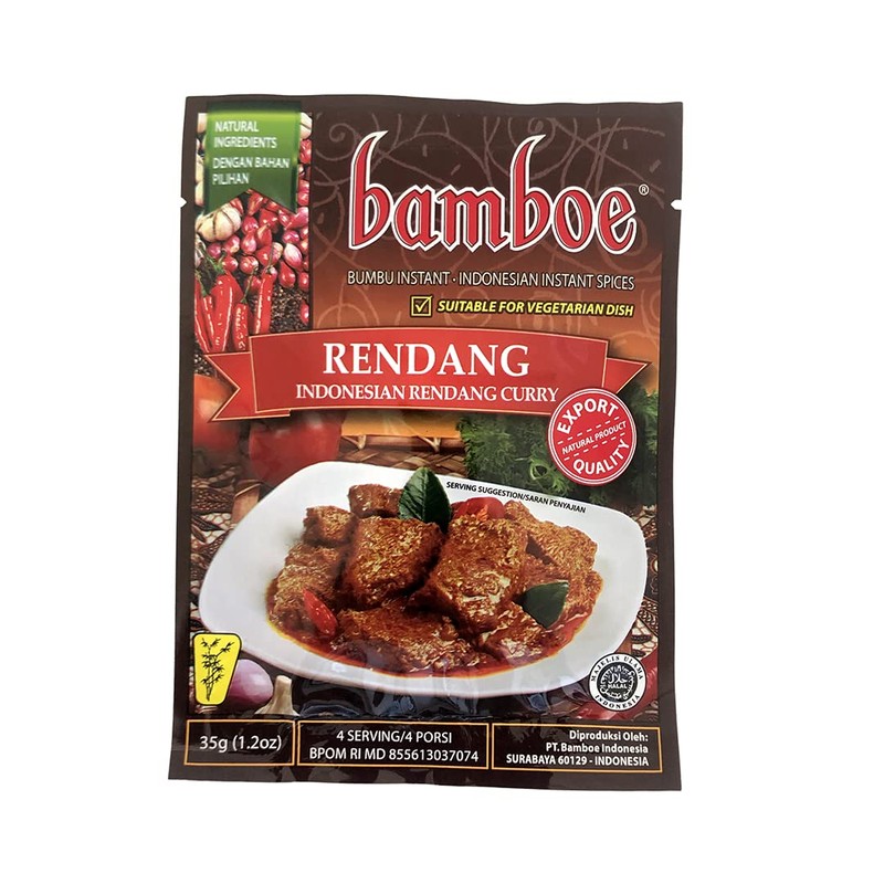 bamboe Indonesian Instant Spices: Rendang (Indonesian Dry Curry Paste) (1