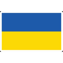 DRD&M UKRAINE PLAIN PREMIUM QUALITY FLAG UKRAINIAN 3X5 INCH  LAMINATED STICKER