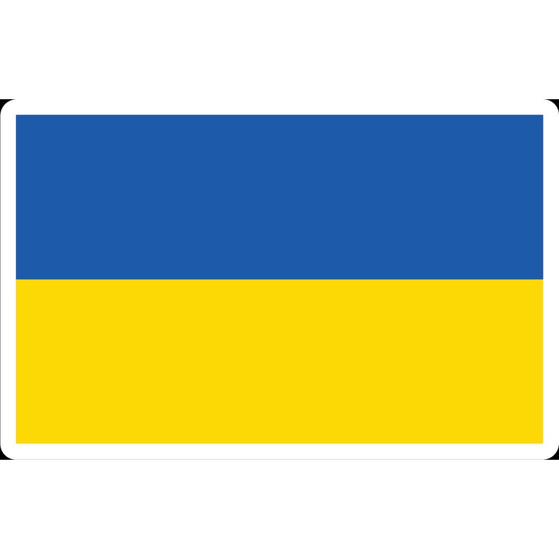 DRD&M UKRAINE PLAIN PREMIUM QUALITY FLAG UKRAINIAN 3X5 INCH LAMINATED