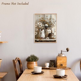 Dazzlewall Rustic Daisy Wall Art Farmhouse Bathroom Wall Decor Vintage Country Canvas Wall Art for Bedroom Bathroom 12x16 in Unframed