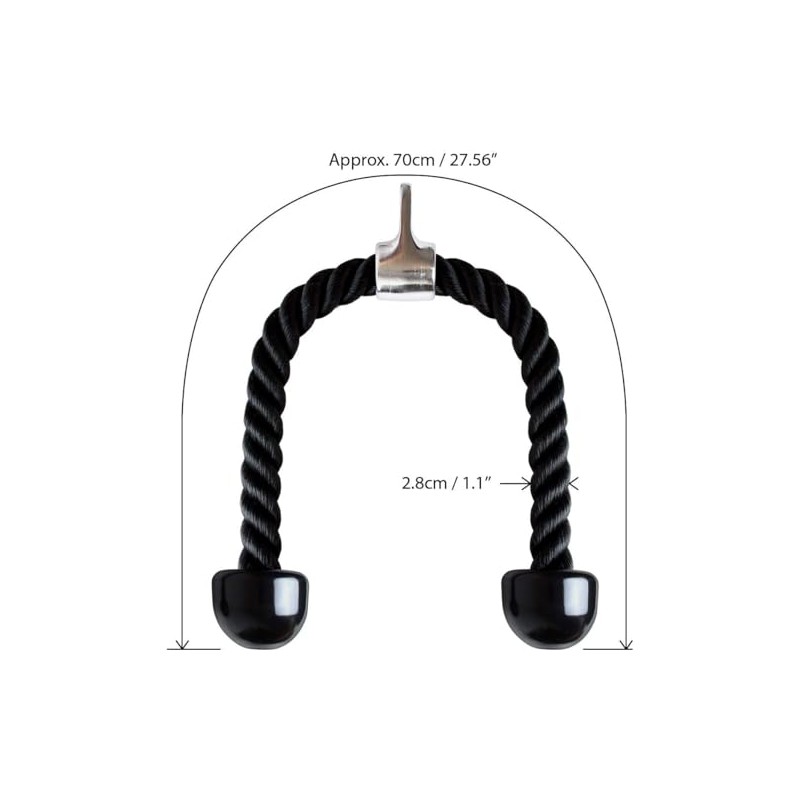 Digi Smash Heavy Duty Tricep Rope, Complete Multi Attachment Perfect