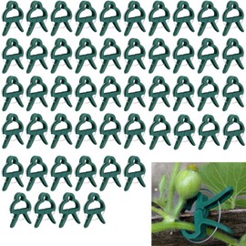 JCUGSBS 50 Small Plant Clips, Plant Clips for Climbing Plants, Tomato Clips, Flower Clips for Plants, Plant Clips, Trellis for Plants Attachment (4.5 x 3 cm)