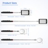 Frienda 2 Pieces Lighted Telescoping Inspection Mirror Flexible Retractable LED