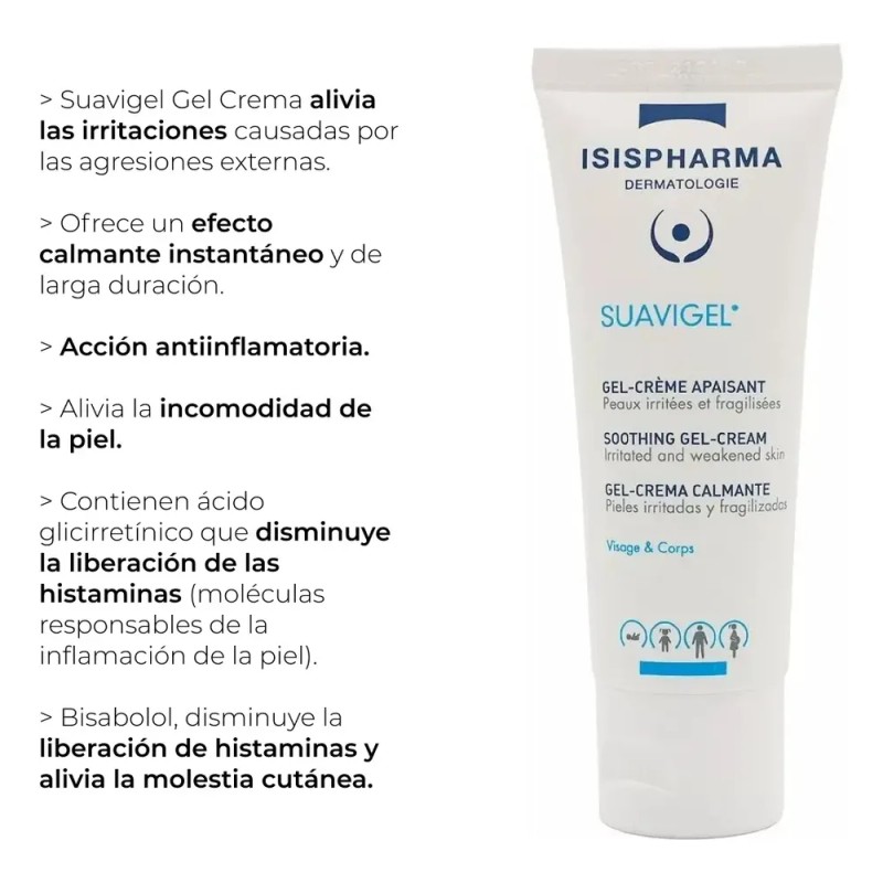 Isispharma Suavigel Gel Crema Calmante 40 Ml Piel Irritada Debilitada