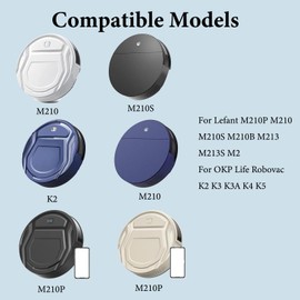 Chuancheng 13Pcs Filter Replacement Parts for Lefant M210P M210 M210S M210B M213 M213S M2, for OKP Life Robovac K2 K3 K3A K4 K5 Robot Vacuum Cleaner, 6 HEPA Filters + 6 Side Brush + 1 Cleaning Brush