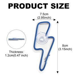 AuMoHall Car Interior Atmosphere Lights, Lightning Bolt Shape Car LED Ambient Light for Vehicle Side Triangle Back Window Decoration, Unique Car Interior Light to Express Yourself (Blue)