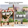 Y&M 2 Pcs Deck Railing Adjustable Planter Box Brackets (6