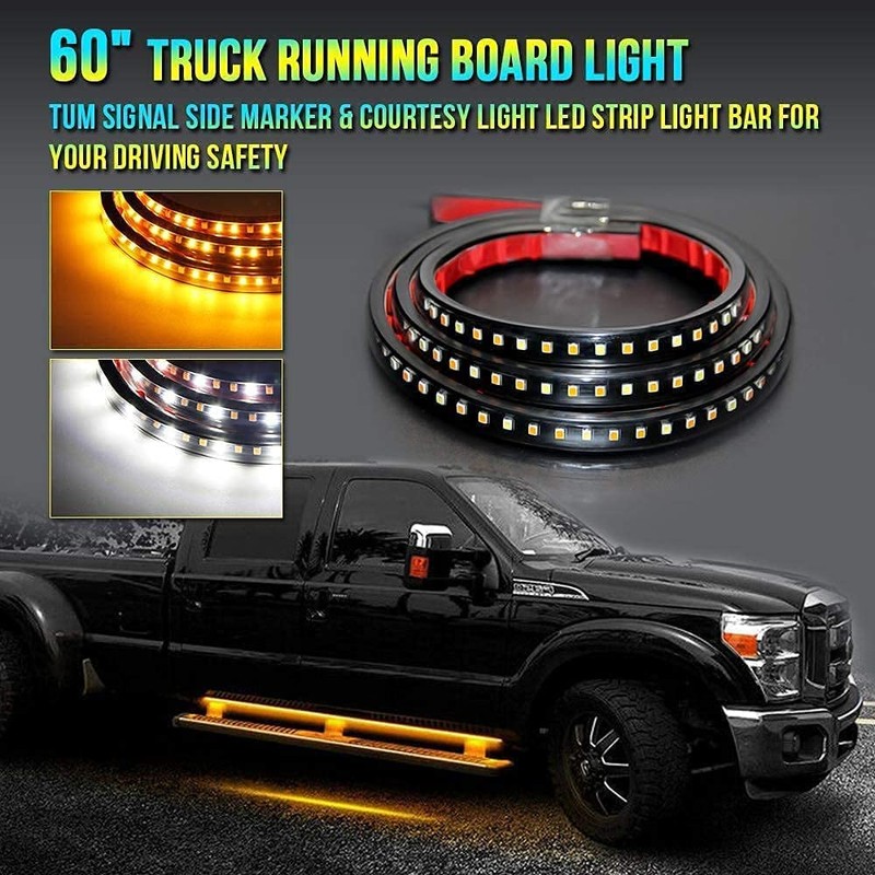2 Pcs 60 inch LED Board Running Light Amber Side