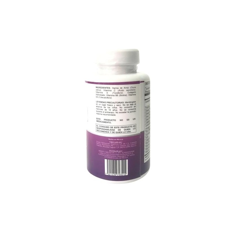 Vitasei Colágeno Hidrolizado en Cápsulas, Resveratrol y Biotina, 60 Cáps