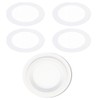 4 Pack White Metal Goof Trim Rings 3.18-Inch x 4.52-Inch