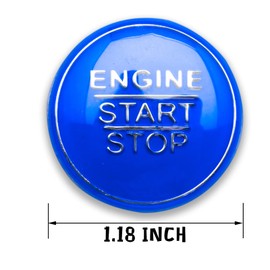 Xotic Tech Engine Ignition Start Button Cover Trim Compatible with Lexus IS200t IS250 IS300 IS350 is-F ES350 ES300h GS300 GS350 GS460 GS-F (Blue) 1.18"