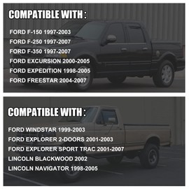 Ignition Switch Lock Cylinder Door Lock Cylinder Compatible with Ford F150 1997-2003 Ford F250 F350 1997-2007 Ford Excursion 2000-2005 Replace OE# LC6177 + DL5885 X2 + 597638 No Chip