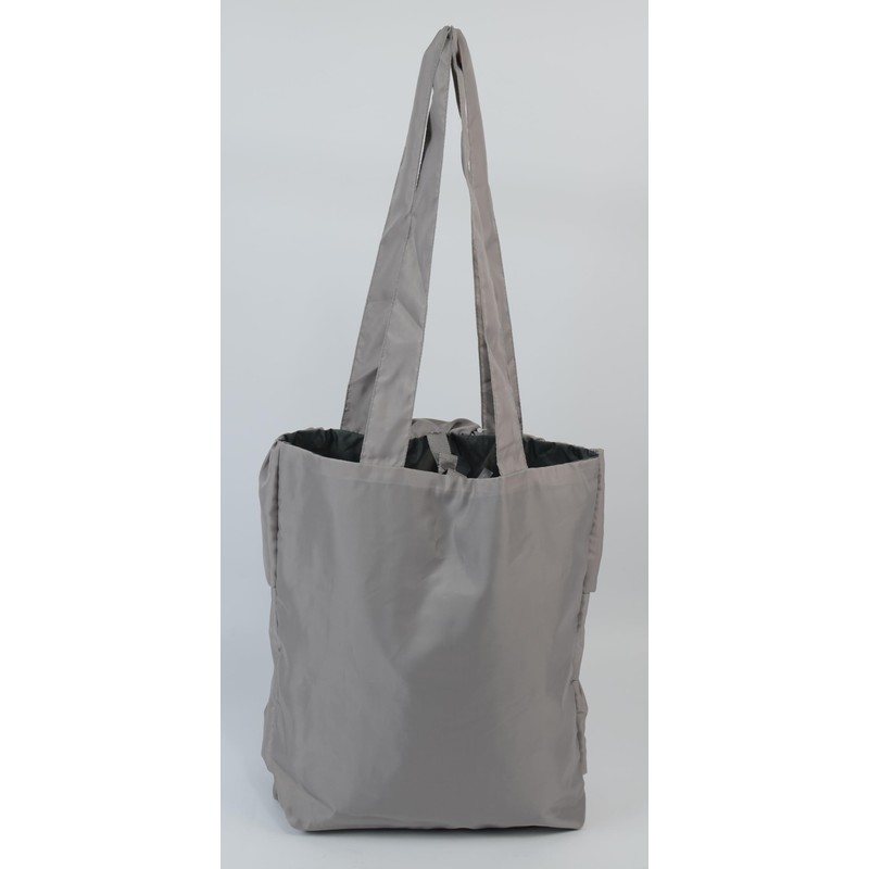 Friends Hill YW-297-341 Solid Ruffle Tote Light Gray