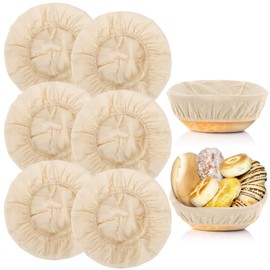 MAQIHAN 2pcs Banneton Liner Reusable - Banneton Bread Proofing Basket Liner Elastic Cloth Bowl Covers for Bread Rising Sour Dough Proofing Covers Sourdough Making Accessories Baking Supplies