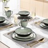AmorArc Ceramic Dinnerware Sets,Handmade Reactive Glaze Stoneware Plates and Bowls
