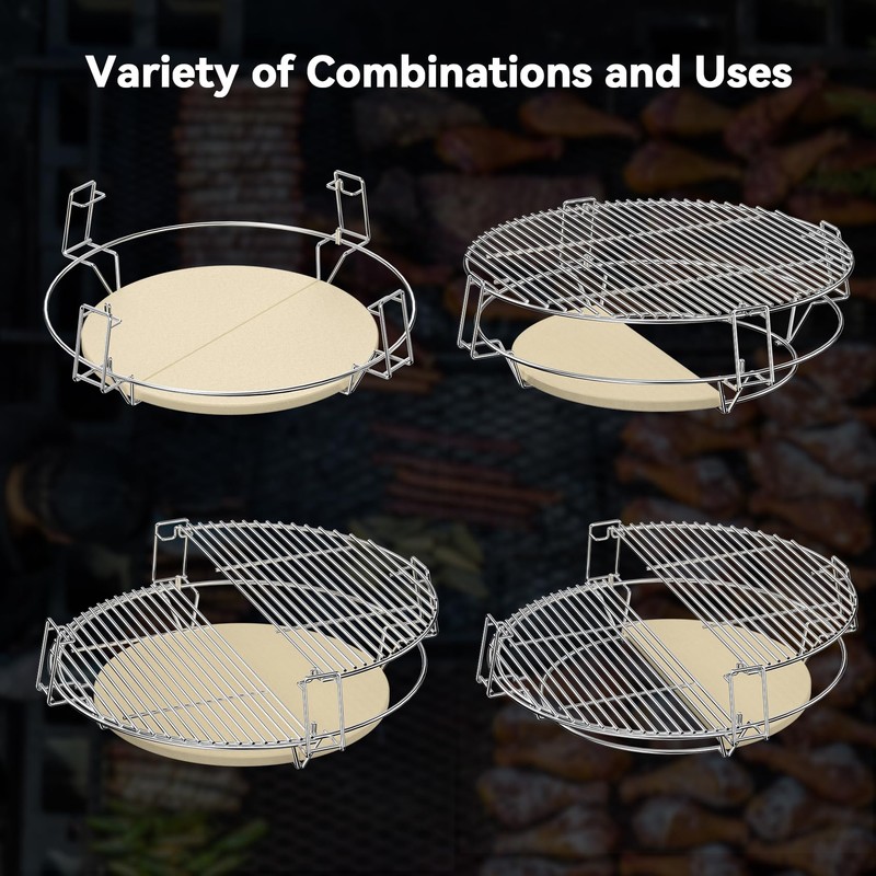 Charkettle Cooking Grate System Kit, Stainless Steel Multi-Level Base Rack