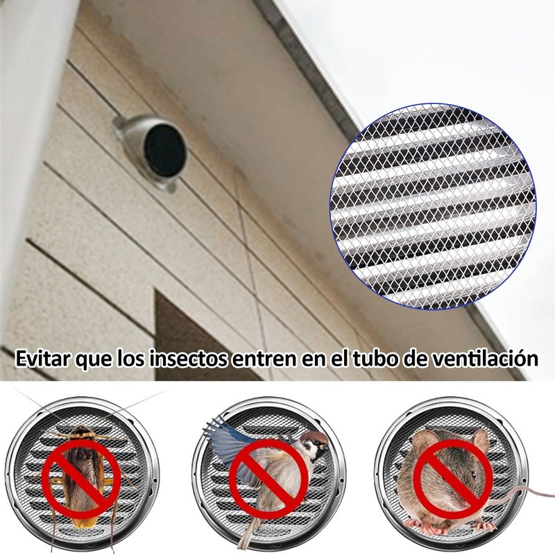 2 Cubierta de Ventilación de 4 pulgadas Pared para Extractor