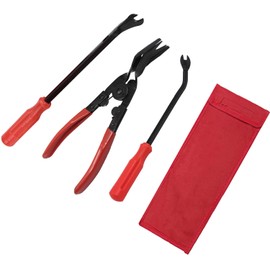 3 Pieces Car Tool Set, Universal Car Removal Tool with Clip, Rivet Removal Tool Set, Upholstery Clamps and Storage Bag for Car, Truck, Motorcycle