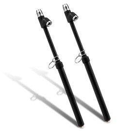 CZC AUTO Tire Pressure Gauge Heavy Duty Air Pressure Tire Gauge, Straight-on Foot Dual Head Chucks, Black Painting, 10-150PSI 100-1000KPa for Semi Truck Car RV Van（2 Pack）