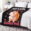 Guinea Pig Blanket Gifts for Girls Kids,Just Girl Who Loves