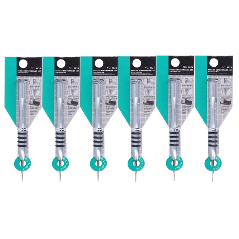 6Pcs Slot Screwdriver Hand Disassembly Repairing Tool 25mm for Electronics