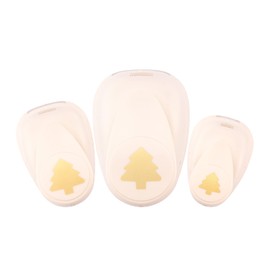 Vaessen Creative Craft Paper Punch - Christmas Trees - 3 Pcs - Various Sizes - Circle Cutter for Crafting and Card Making