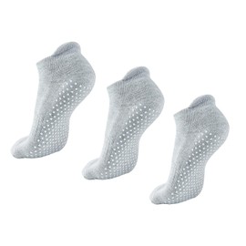 NEWCHAO Non Slip Skid Socks for Women and Men Grip Socks for Yoga Pilates Workout Barre Pregnancy Hospital Maternity Pack of 3