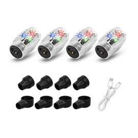 ONCCI Luminous Valve Caps, Multicoloured Tyre Valve Caps, LED Caps Cover, Accessories, Suitable for Trucks, Cars, Trucks (4)