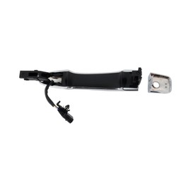 For Nissan Rogue 2017 2018 2019 2020 Exterior Door Handle Driver Side | Front | Chrome Finish | With Key Hole | With Button | With Smart Entry System | Replacement For 806404BA1C-PFM