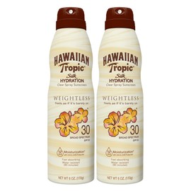 Hawaiian Tropic SPF 30 & Banana Boat SPF 50 Sunscreen Spray Twin Packs | 12 Hours Moisturization, Water Resistant Sunblock with Aloe