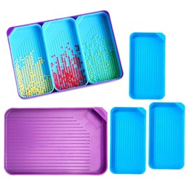 8-Piece Diamond Painting Trays Kits for Adults, Stackable Diamond Art Accessories and Tools, 2 Sizes Tray Diamond Art Painting Kits for DIY Art Craft