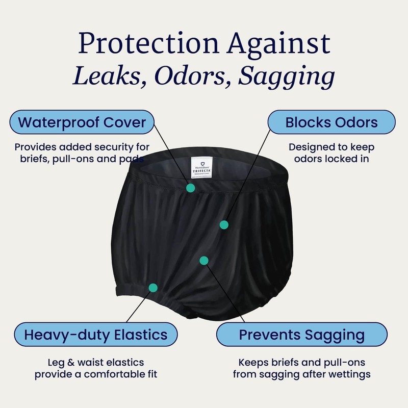 NorthShore Trifecta Waterproof Covers, Black, Large, Each