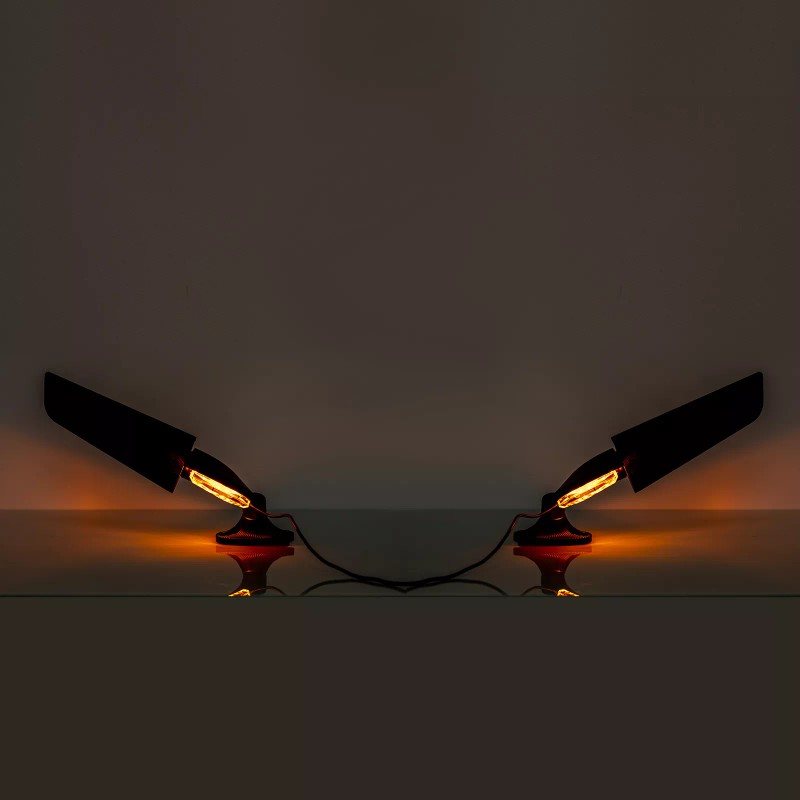 XM Adjustable Rearview Wind Wing Mirrors LED Turn Signals For