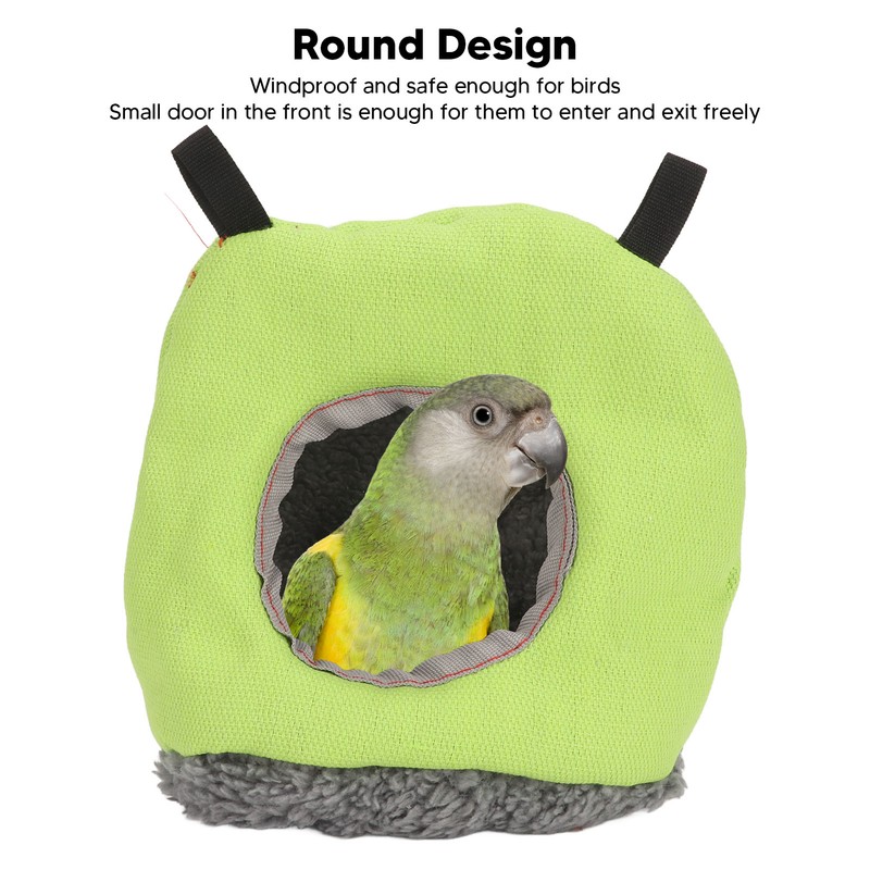 Warm Bird Hammock Round Foldable Soft Plush Winter Bird Swing