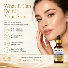 Gloramd Face Lift Serum, Collagen Oil for Skin and Face, Formulated with 1% Peptides and 3% Collagen, It Combats Aging, Reduces Wrinkles, And Provides Deep Hydration—suitable for All Skin Types