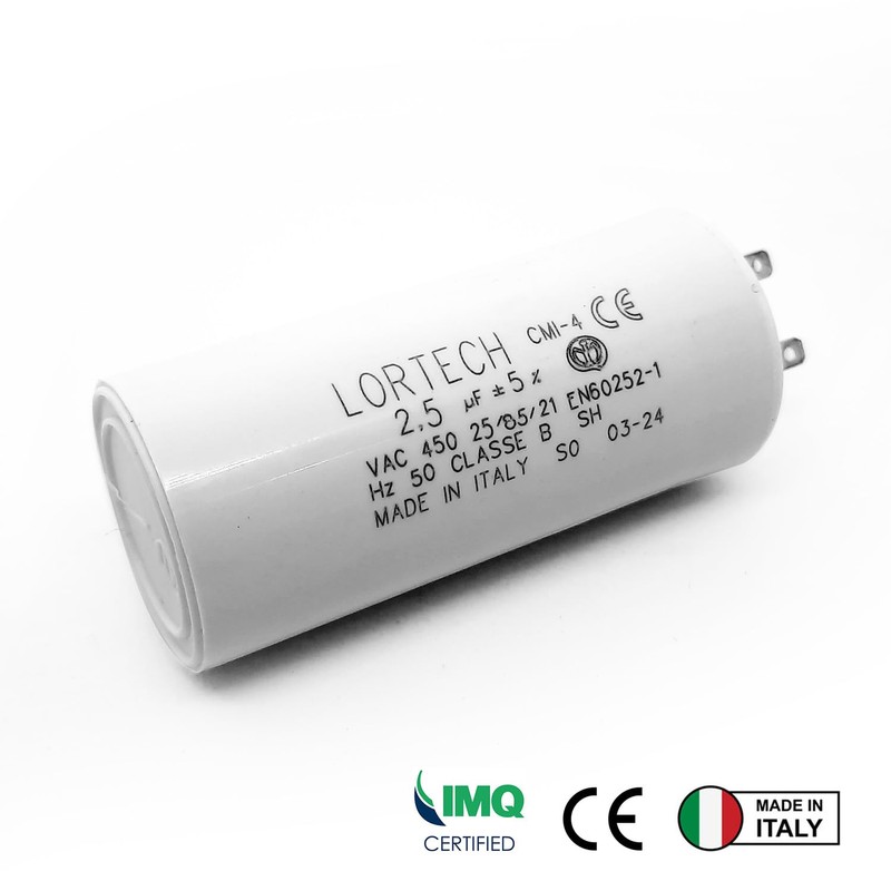 Capacitor 2.5 µF 6 Nm for Roller Shutters with Small