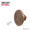 Decoranddecor Mira Spiral Round Cupboard Knob Handle - 40mm Diameter