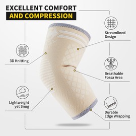 CAMBIVO Elbow Bandage x 2, Tennis Elbow Bandage for Men and Women, Elbow Suitable for Arthritis, Tendonitis, Elbow Pads for Sports, Golfer's Elbow and Tennis Elbow Bandage