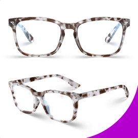 VISOONE 2 Pack Blue Light Blocking Glasses Square with Anti Computer Glare for Gaming Women and Men
