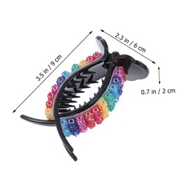 Mikinona 2pcs Colorful Rhinestone Hair Clips Non- Jaw Barrettes for Thick Hair for Parties Birthdays Special Occasions