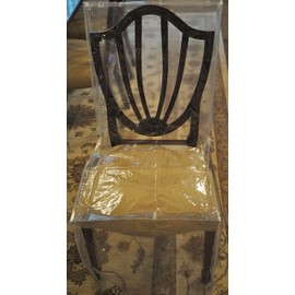 LAMINET Heavy-Duty Crystal-Clear Dining Chair Protectors - Protects All-Over from Dust, Dirt, Spills, Pet Hair/Dander, Paws and Claws! Fits Chairs Up to 41”BH x 20" FH x 20”W x 22" D (Set of 4)