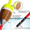 Dr.Fish 5 Pack Fishing Bobber Weighted Balsa Spring Float Cylinder
