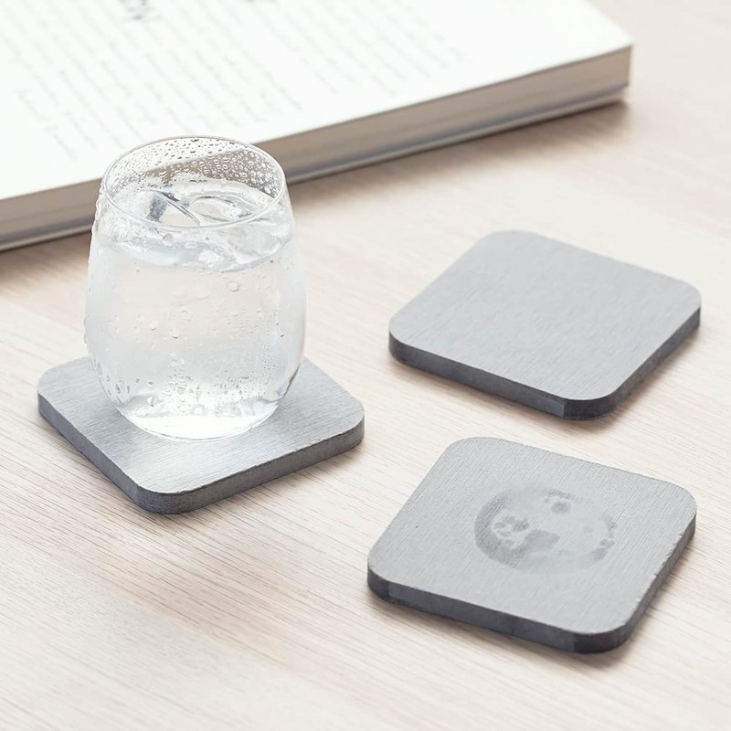 Neo-268S-GY Lava Stone Coaster, Lava Stone Coaster, Chicac, Square, Lava