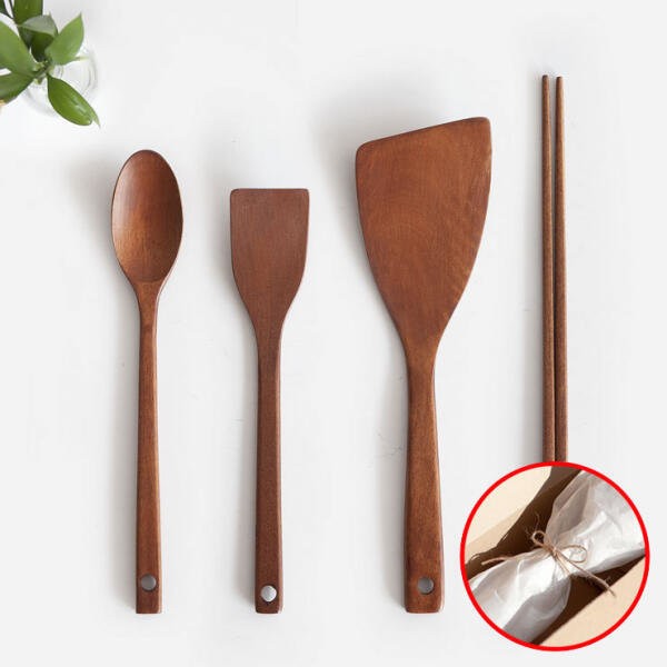 Art Box/Nicot Nicot Wood Cooking Utensil Set of 4 /