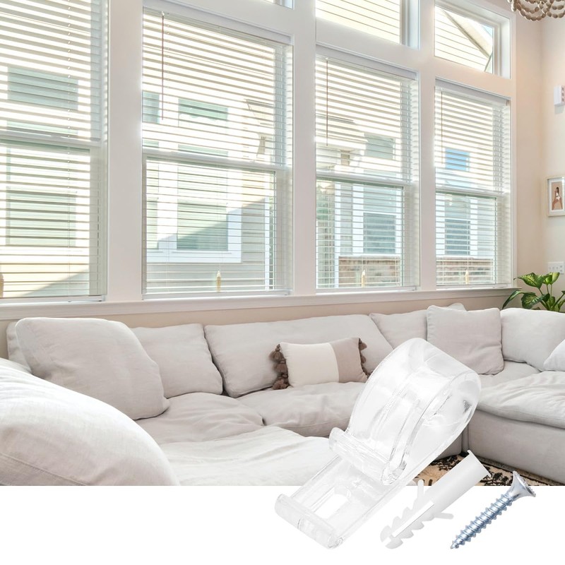 GLADFRESIT 4 Sets Roman Blind P Clips, Plastic Clear Roller