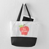 CafePress Stitch Apple 1St Grade Canvas Tote Top Zipper Closure
