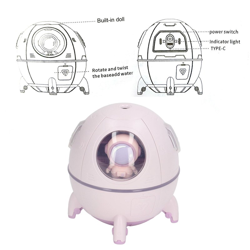 Space Capsule Humidifier USB Large Mist Volume Cute Baby Humidifier