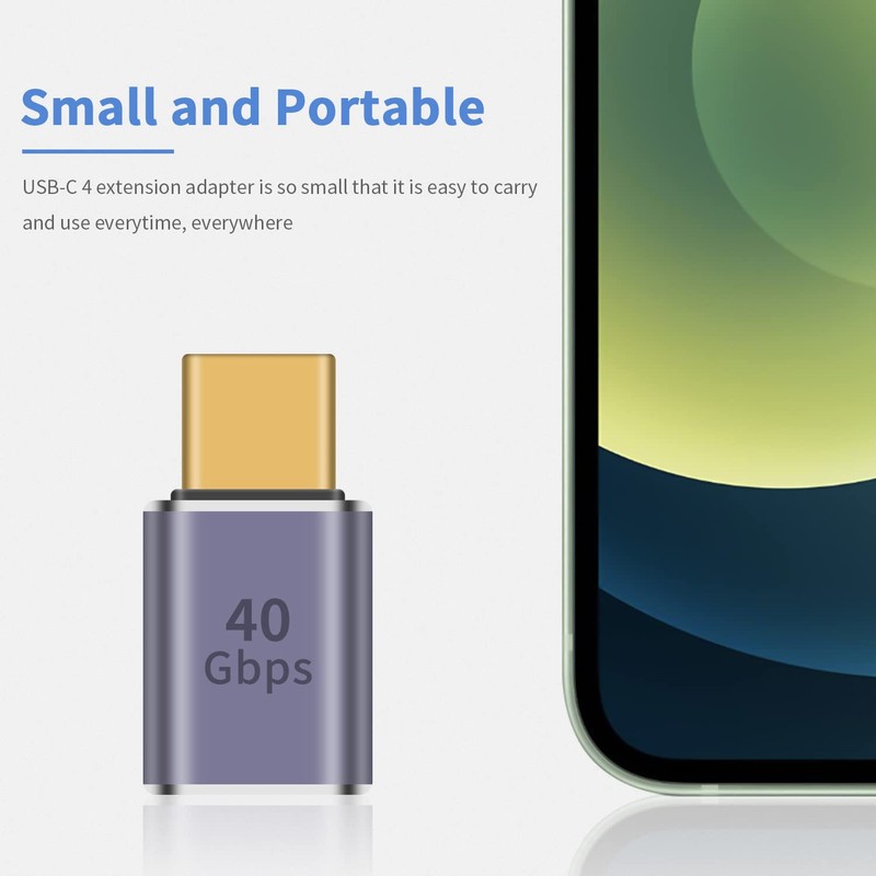Duttek USB C Female to USB C Male 40Gbps, USB