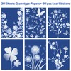 LIGHOON 20 PCS Cyanotype Sun Print Kit, A5 Sensitive Solar