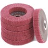 Rustark 6 Pcs 4" 320 Grit Nylon Fiber Polishing Wheel
